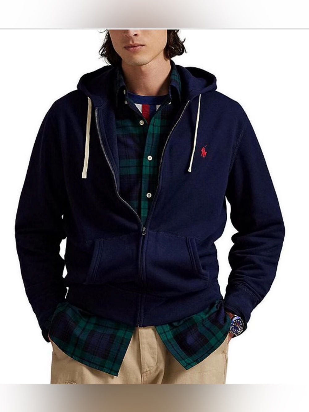 Polo Ralph Lauren Fleece Full-Zip Hoodie Navy , size M